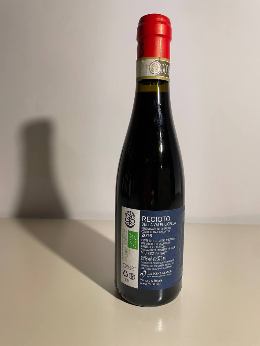 RECIOTO DELLA VALPOLICELLA passito rosso 2016