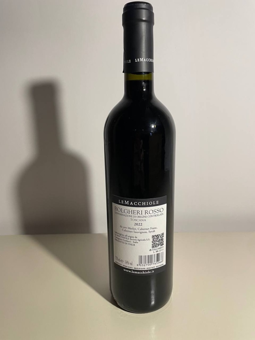 LE MACCHIOLE-BOLGHERI ROSSO 2022