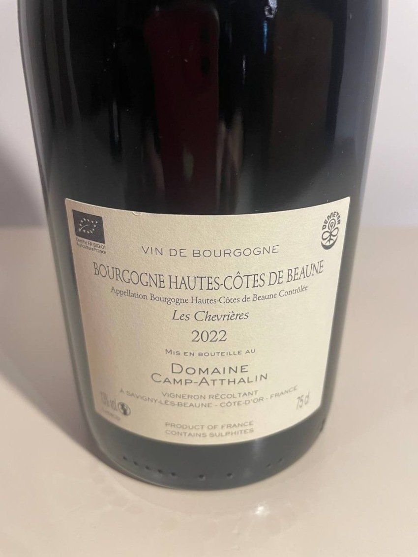 CAMP-ATTHALIN Haute- Cote de Beaune Rouge LES CHEVRIERES 2022