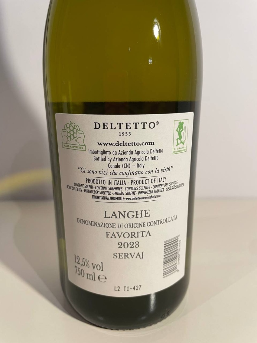 DELTETTO -LANGHE FAVORITA -SERVAJ 2023