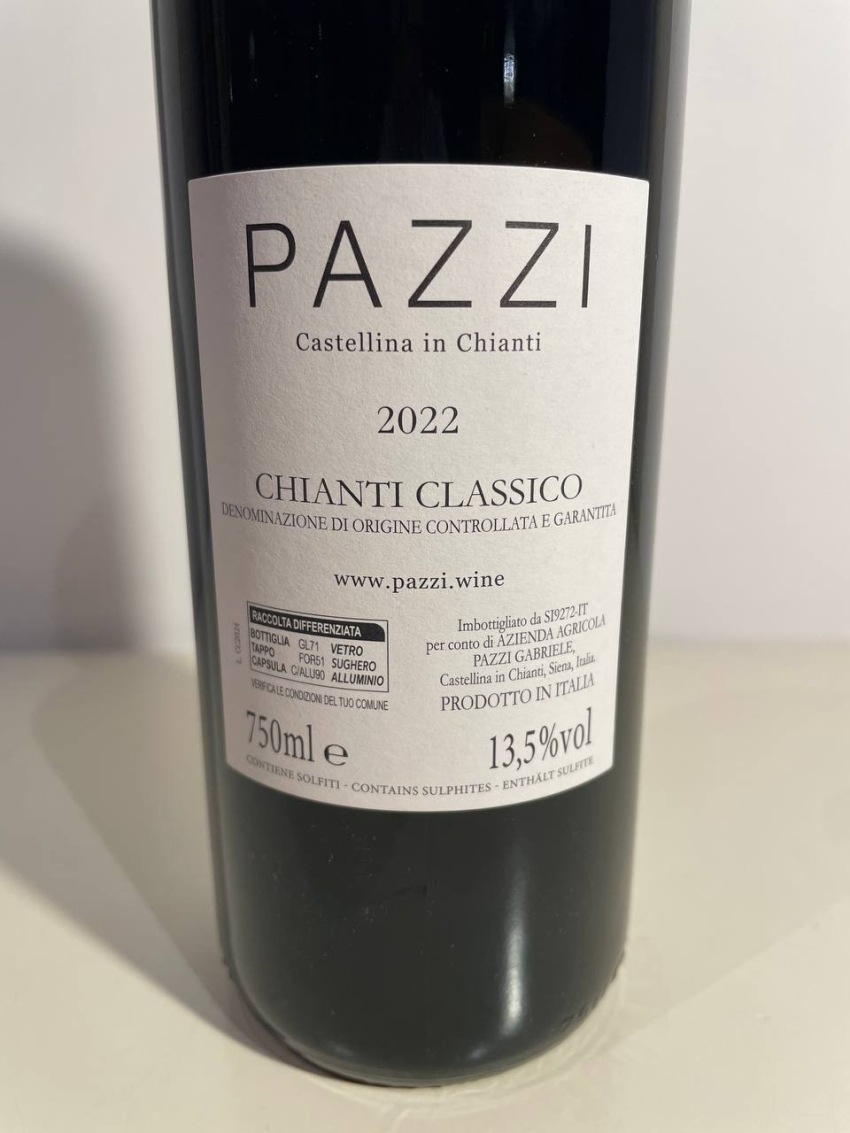 PAZZI -CHIANTI CLASSICO 2022